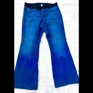 OLD NAVY PLUS SIZE ELASTIC WAIST WIDE LEG JEAN SIZE 16